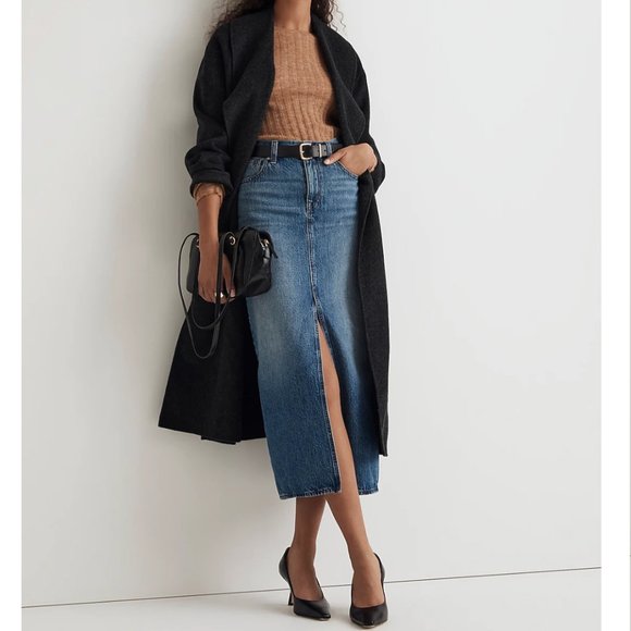 Madewell Dresses & Skirts - MADEWELL Denim Mid Rise Maxi Skirt in Pratt Wash Size 24 NEW WITH TAG